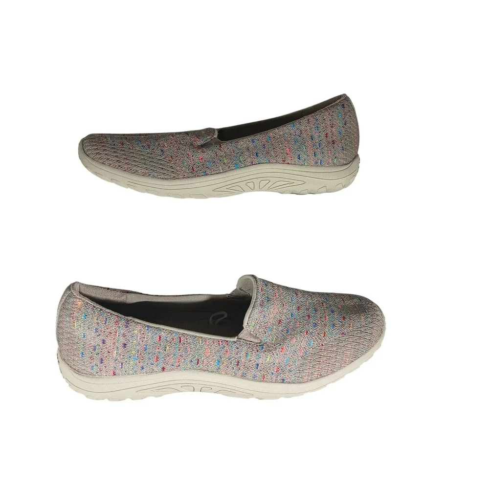 Skechers Relaxed Fit Memory Foam Slip‎ On Shoes Multi Color Knit Taupe Mens 8.5